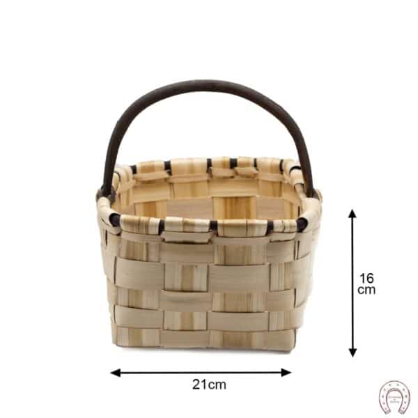 Cesta esparraguera con asa de palo 2