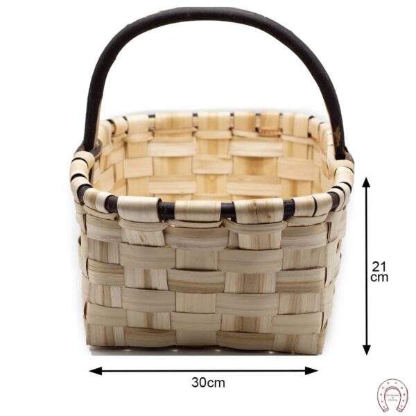 Cesta esparraguera con asa de palo 6