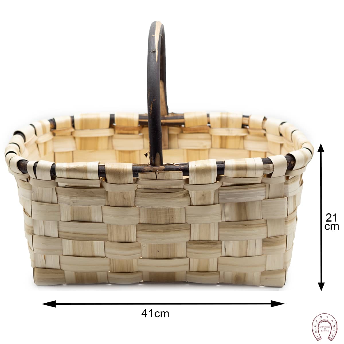 Cesta esparraguera con asa de palo 6