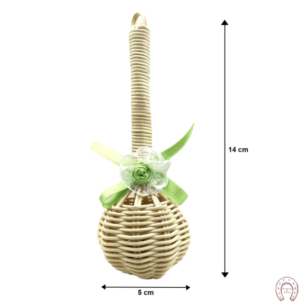 Sonajero de mimbre Verde