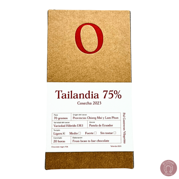 Chocolate artesano de Ezcaray, origen cacao Tailandia