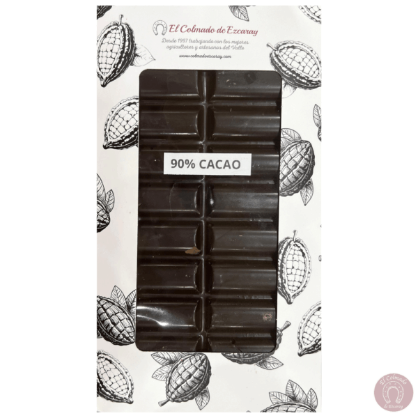 Chocolate artesano negro 90% cacao colmado ezcaray