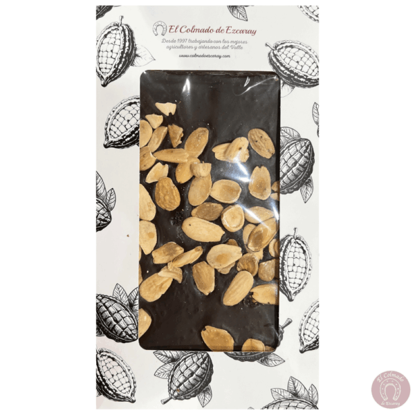 Chocolate artesano 75% cacao con almendra