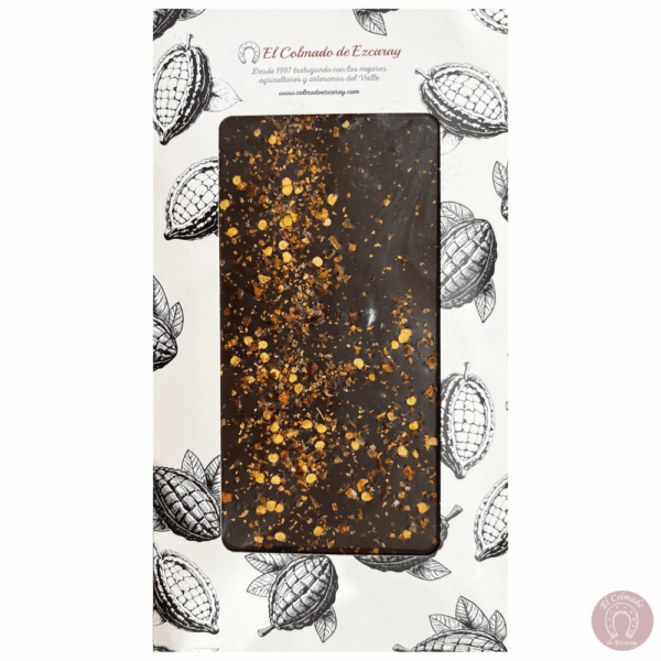 Chocolate artesano 75% cacao con cayena picante