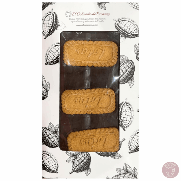 Chocolate artesano 75% cacao con galleta lotus colmado ezcaray