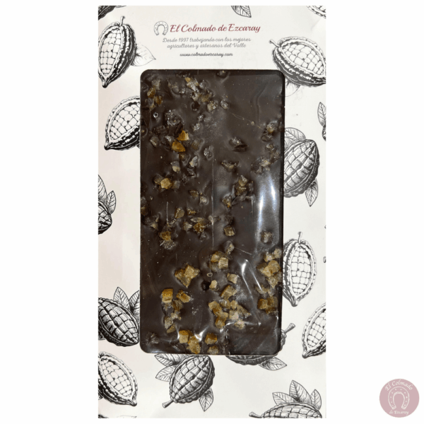 Chocolate artesano 75% cacao con naranja colmado ezcaray