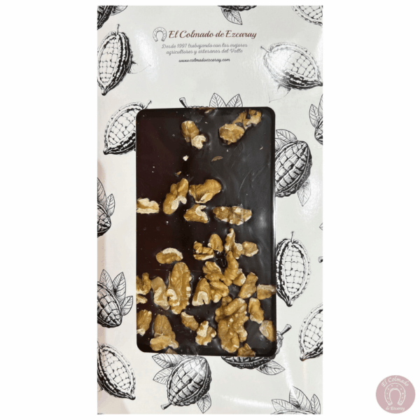 Chocolate artesano 75% cacao con nueces