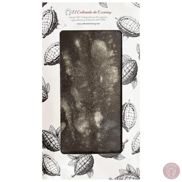 Chocolate artesano 75% cacao con queso azul
