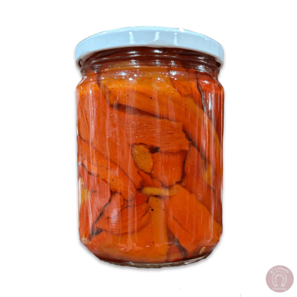 Pimiento tormantos dulce rojo en tarro